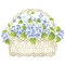 Hydrangea Basket Wall Stencil | 2027 by Designer Stencils | Floral Stencils | Reusable Art Craft Stencils for Painting on Walls, Canvas, Wood | Reusable Plastic Paint Stencil for Home Makeover | Easy to Use & Clean Art Stencil